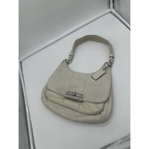 Authentic COACH One Shoulder Bag Hobo Purse 16931‎ Leather Off White 054100